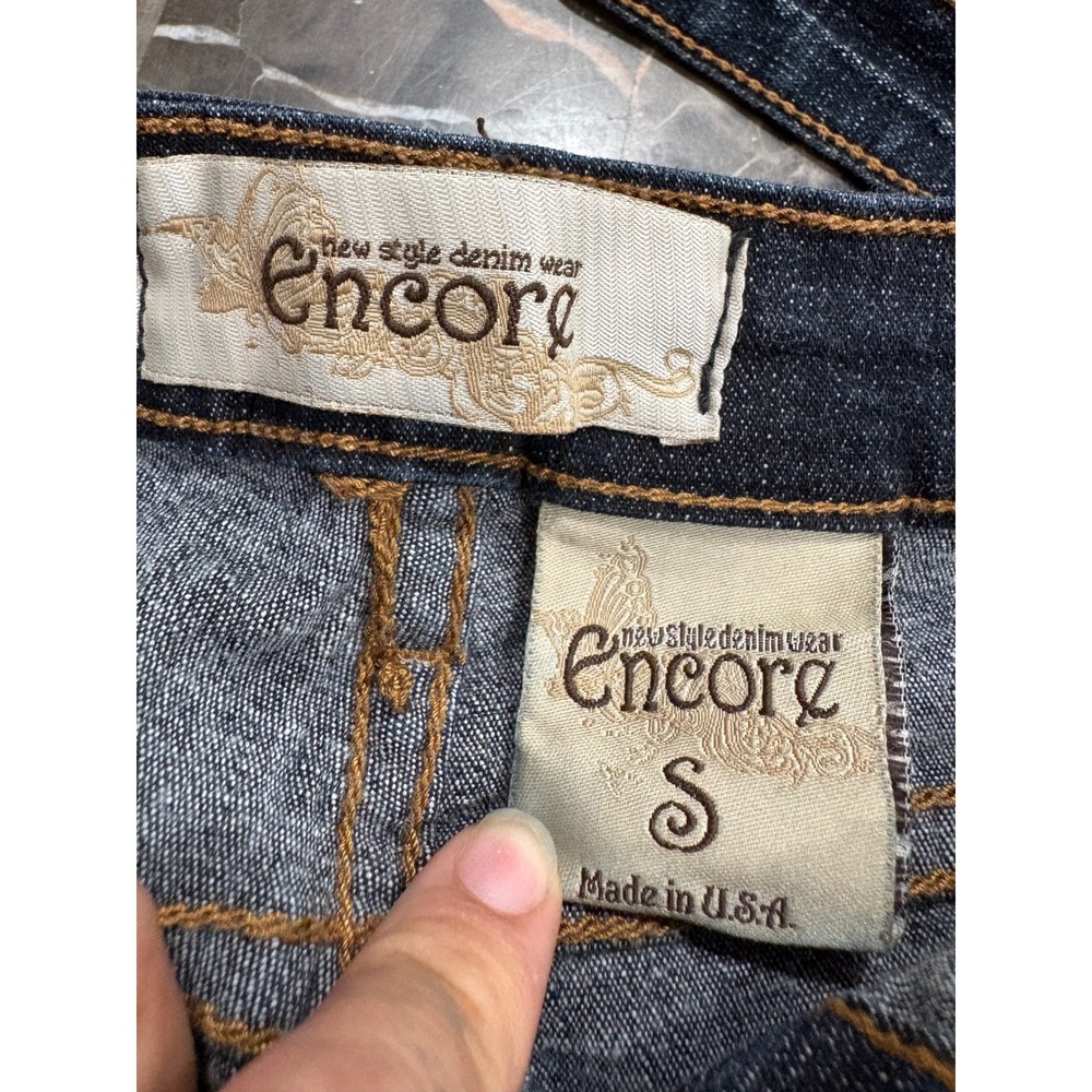 Encore Jeans Dark Wash Denim Halter Romper Shorts Small Style 5011 Made in USA - Picture 2 of 10